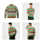 Vrhunski! Brand Trend! Klasični svestrani muški pleteni pulover, poseban prugasti dizajn, dugi rukavi za toplinu, luksuzni golf