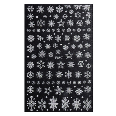 Naljepnice za nokte Jednostavne za nošenje Bez specifičnog mirisa Božićne naljepnice za nokte Ukrasi za nokte Snježna pahulja Ljepljiva naljepnica Naljepnica