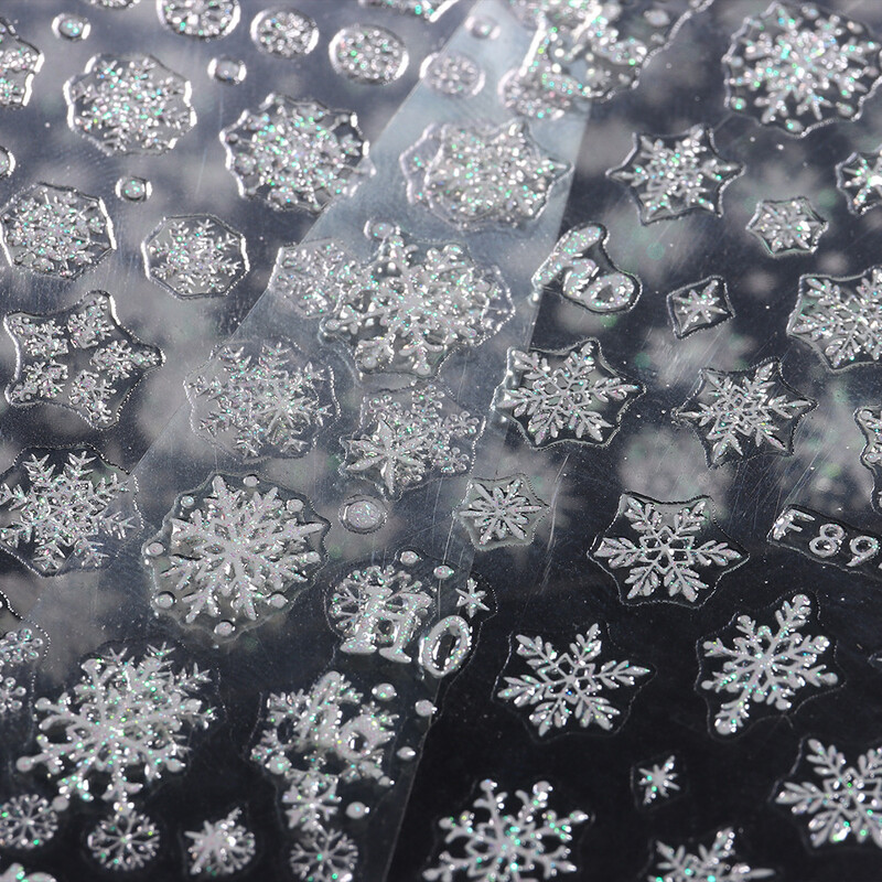 Naljepnice za nokte Jednostavne za nošenje Bez specifičnog mirisa Božićne naljepnice za nokte Ukrasi za nokte Snježna pahulja Ljepljiva naljepnica Naljepnica