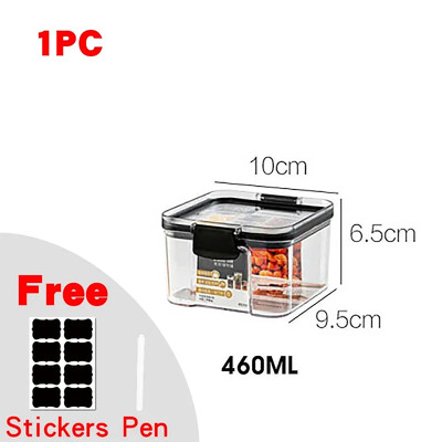 460-1800 ml Kuhinjska zatvorena staklenka, plastična kutija za pohranu hrane, koja se može slagati jedna na drugu, boca spremnika za više žitarica, posuda za pohranu čaja od suhog voća