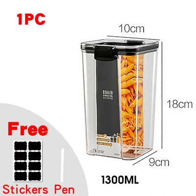 460-1800 ml Kuhinjska zatvorena staklenka, plastična kutija za pohranu hrane, koja se može slagati jedna na drugu, boca spremnika za više žitarica, posuda za pohranu čaja od suhog voća