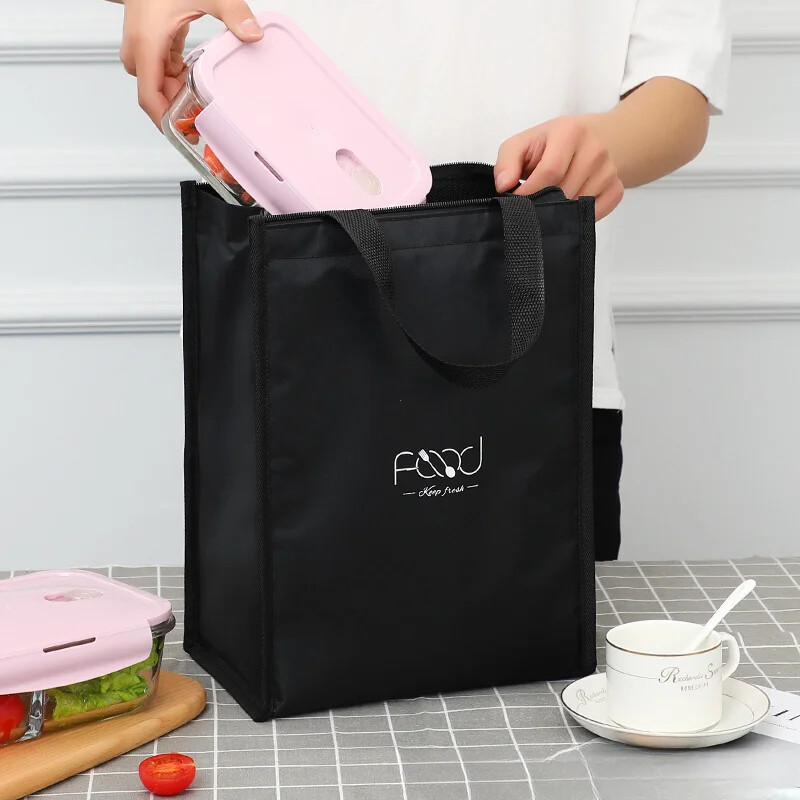Geantă portabilă izolată pentru prânz, de mare capacitate, pentru femei, copii, picnic, muncă, călătorii, recipient pentru depozitare termică, cutie bento, geantă de tote