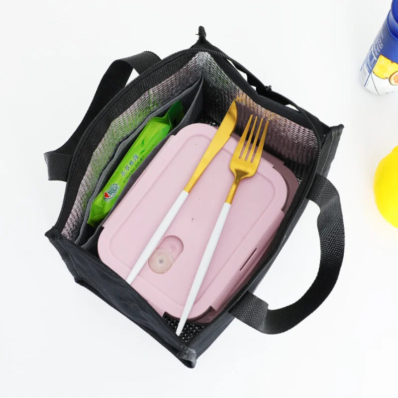 Geantă portabilă izolată pentru prânz, de mare capacitate, pentru femei, copii, picnic, muncă, călătorii, recipient pentru depozitare termică, cutie bento, geantă de tote