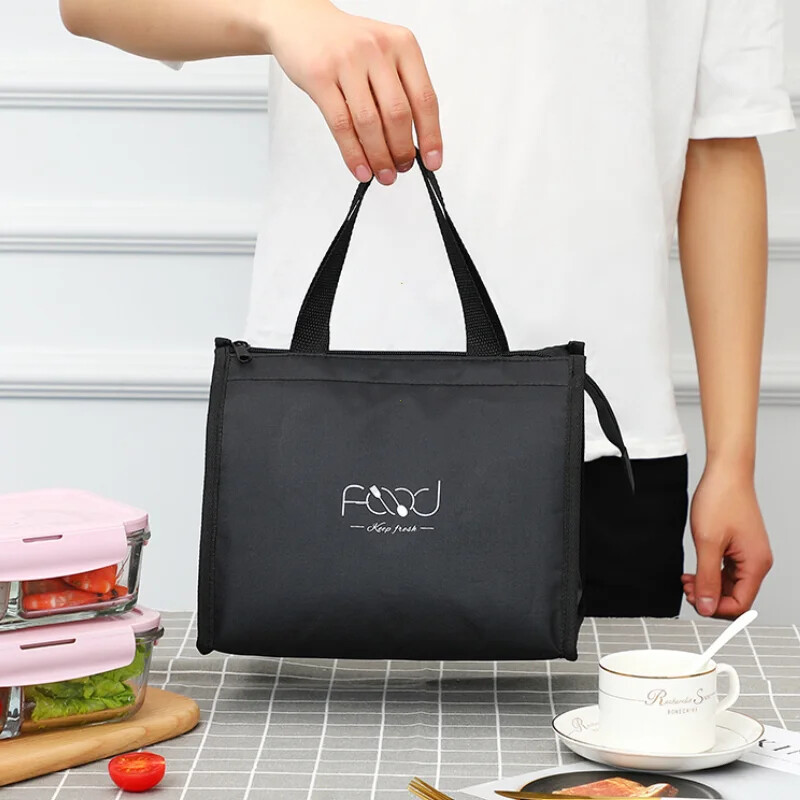 Geantă portabilă izolată pentru prânz, de mare capacitate, pentru femei, copii, picnic, muncă, călătorii, recipient pentru depozitare termică, cutie bento, geantă de tote