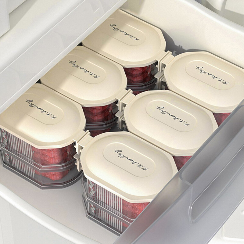 Prozirna kutija za začine Kuhinjska staklenka za začine koja se može složiti višeslojna posuda za hranu. Kutija za hrskanje