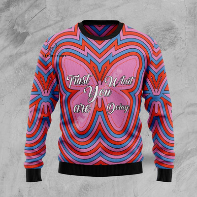 Božićni ružni pleteni džemper Božićni Djed Mraz Životinja Šarena tetovaža Retro Unisex 3DPprint Smiješni Harajuku Ležerni dugi rukavi U