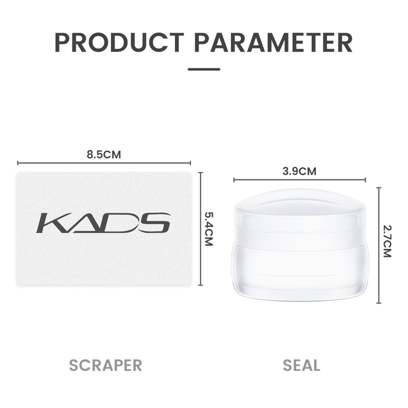 Prozirni pečat za nokte sa strugalicom Jelly pečat Silikonska glava Šablon za prijenos laka Brzi DIY alati za francusku manikuru Nail Art