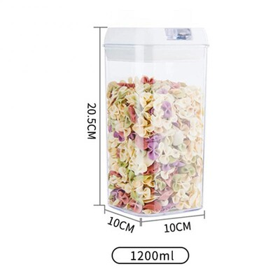 Σφραγισμένο πλαστικό κουτί αποθήκευσης τροφίμων Καραμέλα δημητριακών αποξηραμένα βάζα με καπάκι Ψυγείο Αποθήκευση Δεξαμενή Δοχεία Οικιακά είδη Οργανωτής κουζίνας