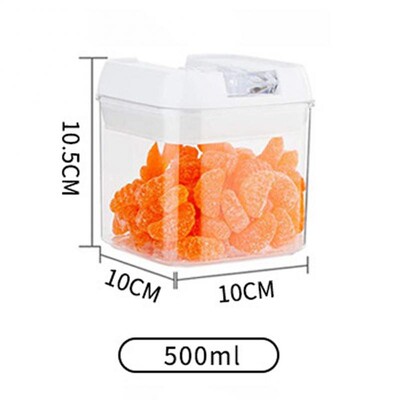 Σφραγισμένο πλαστικό κουτί αποθήκευσης τροφίμων Καραμέλα δημητριακών αποξηραμένα βάζα με καπάκι Ψυγείο Αποθήκευση Δεξαμενή Δοχεία Οικιακά είδη Οργανωτής κουζίνας