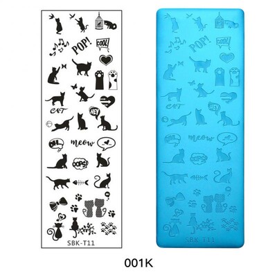 Predlošci za uljepšavanje noktiju Dizajn pločica za utiskivanje Cvijet, leptir Predlošci za pečate za nokte, Šablone s lišćem, cvjetnim otiskom, Pločice za manikuru slika