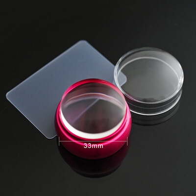 Okrugli žele silikonski pečat za nokte, prozirni mekani pečat za utiskivanje laka za francusku manikuru, alati za pečate za nail art