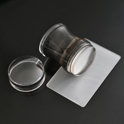 Okrugli žele silikonski pečat za nokte, prozirni mekani pečat za utiskivanje laka za francusku manikuru, alati za pečate za nail art