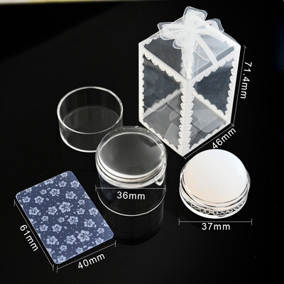 Okrugli žele silikonski pečat za nokte, prozirni mekani pečat za utiskivanje laka za francusku manikuru, alati za pečate za nail art