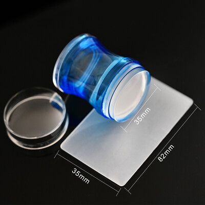 Okrugli žele silikonski pečat za nokte, prozirni mekani pečat za utiskivanje laka za francusku manikuru, alati za pečate za nail art