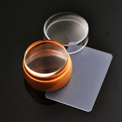 Okrugli žele silikonski pečat za nokte, prozirni mekani pečat za utiskivanje laka za francusku manikuru, alati za pečate za nail art