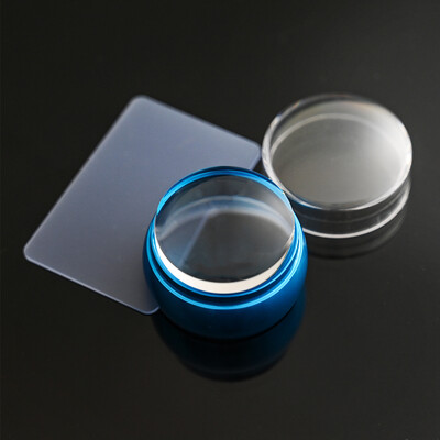 Okrugli žele silikonski pečat za nokte, prozirni mekani pečat za utiskivanje laka za francusku manikuru, alati za pečate za nail art