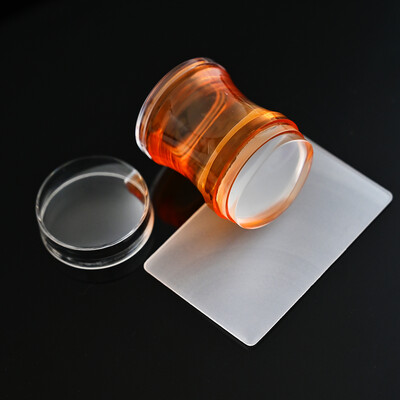 Okrugli žele silikonski pečat za nokte, prozirni mekani pečat za utiskivanje laka za francusku manikuru, alati za pečate za nail art