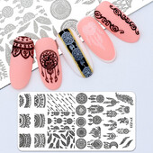 Arte Clavo Nail Stamping Leaves Flower Design Geometry Cartoon Pattern Nail Art DIY Template Tools For Maincure Printing Stencil