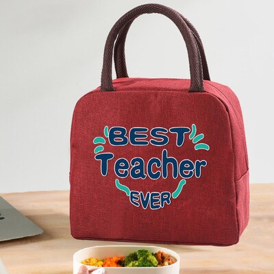 Izolirana torba za ručak za žene Prijenosni hladnjak Tote Hangbag Spremnik za piknik Termalno skladištenje hrane Lunchbox Teacher Series