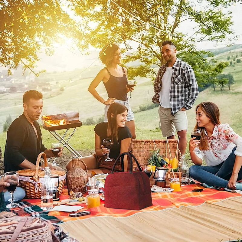 Izolirana torba za ručak za žene Prijenosni hladnjak Tote Hangbag Spremnik za piknik Termalno skladištenje hrane Lunchbox Teacher Series