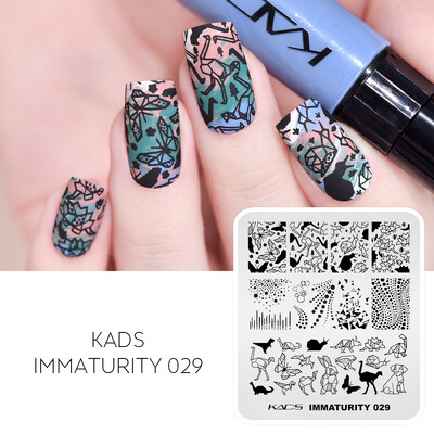 KADS Nail Art Ploče za utiskivanje slika Ploča za ispis Cvijeće Moda Priroda Lišće Geometrija Nokti Pečat Predložak Šablon za manikuru