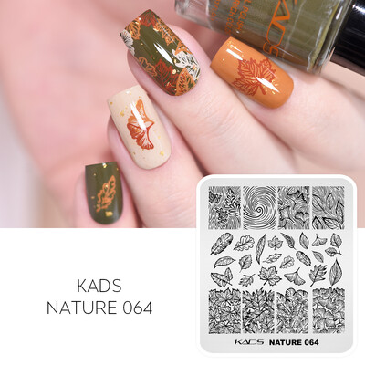 KADS Nail Art Ploče za utiskivanje slika Ploča za ispis Cvijeće Moda Priroda Lišće Geometrija Nokti Pečat Predložak Šablon za manikuru