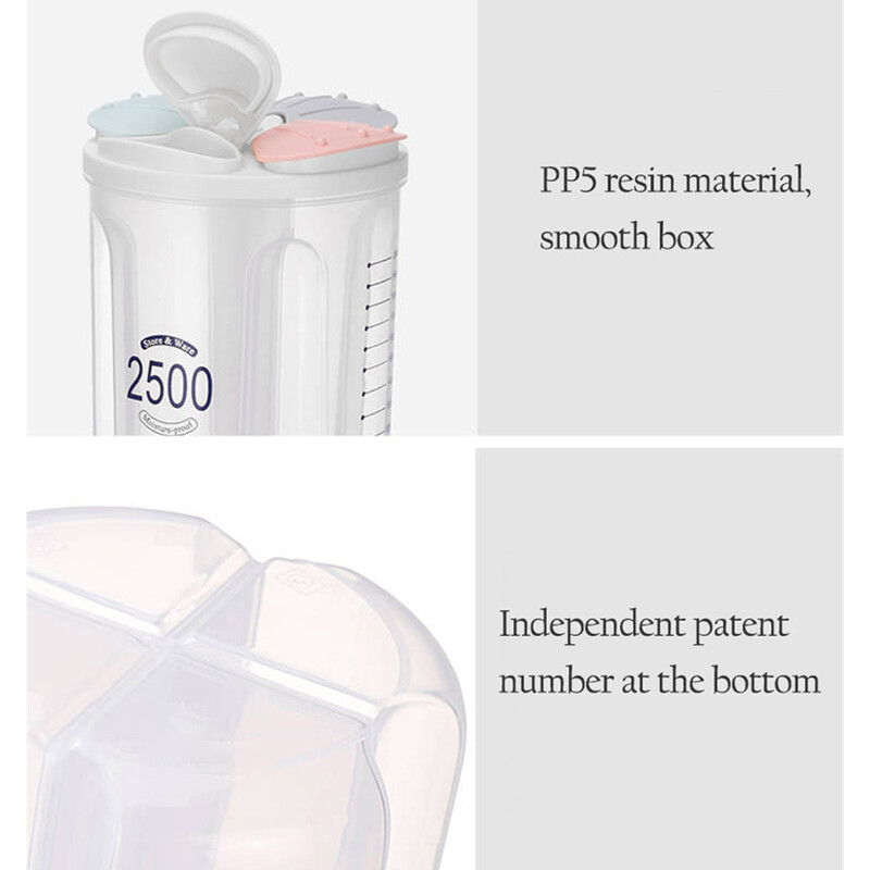 Kuhinjska zatvorena kutija za pohranu Dozator za žitarice Spremnik za pohranu hrane Rotirajuće čaše za hranu Kutija za spremnike Organizator za limenke za brašno