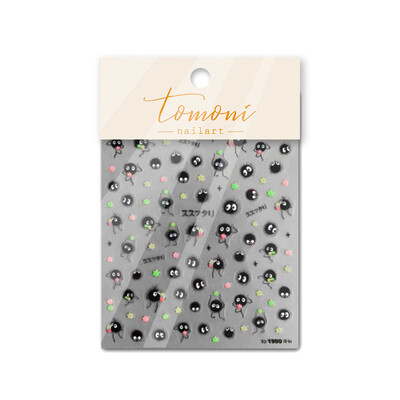 1kom Chibi lik Susuwatari Eggette slatke anime crtane naljepnice za nokte Kawii Nail Art Weeb crtani reljef samoljepljiva naljepnica