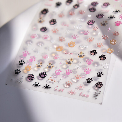 1kom Chibi lik Susuwatari Eggette slatke anime crtane naljepnice za nokte Kawii Nail Art Weeb crtani reljef samoljepljiva naljepnica