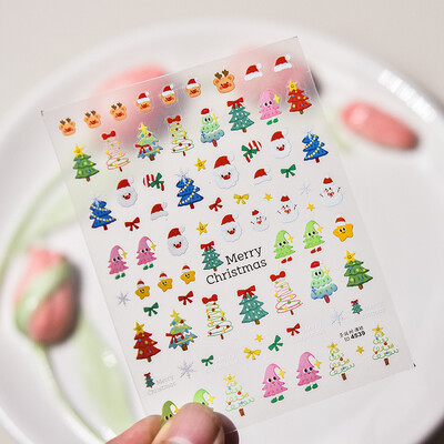 1kom Chibi lik Susuwatari Eggette slatke anime crtane naljepnice za nokte Kawii Nail Art Weeb crtani reljef samoljepljiva naljepnica