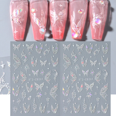 Naljepnice za nokte Ljetni dizajn Klizači Sirena školjka Valovi Dekoracija Umjetničke naljepnice Ljepljivi dijelovi za manikuru DIY pribor Alat