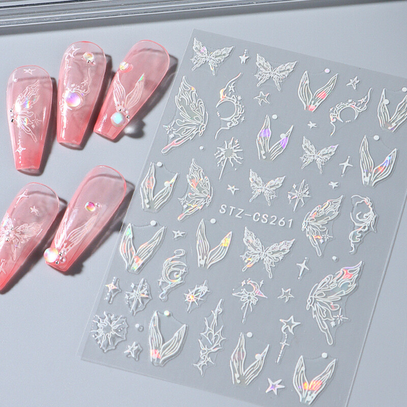 Naljepnice za nokte Ljetni dizajn Klizači Sirena školjka Valovi Dekoracija Umjetničke naljepnice Ljepljivi dijelovi za manikuru DIY pribor Alat