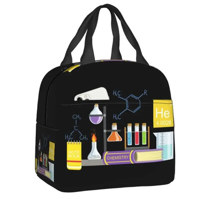 Στοιχεία Περιοδικός Πίνακας Θερμομονωμένη τσάντα μεσημεριανού γεύματος Science Chemistry Chemical φορητή θήκη για σχολική αποθήκευση Κουτί τροφίμων