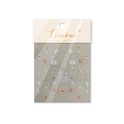 5D négyszirmú virágzselé manikűr matricák új stílus Xi Fei visszatér a palotába páncél forró bélyegzés körömdísz matricák