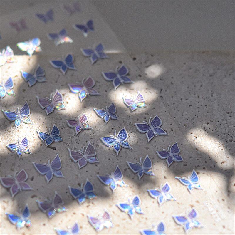 5D négyszirmú virágzselé manikűr matricák új stílus Xi Fei visszatér a palotába páncél forró bélyegzés körömdísz matricák