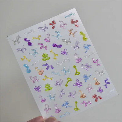 1kom 5D Kawaii Jelly Cherry Nail Art naljepnica Slatko crtano voće Samoljepljiva klizna naljepnica za DIY naljepnice za ukrašavanje noktiju