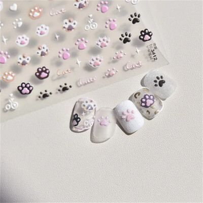1kom 5D Kawaii Jelly Cherry Nail Art naljepnica Slatko crtano voće Samoljepljiva klizna naljepnica za DIY naljepnice za ukrašavanje noktiju