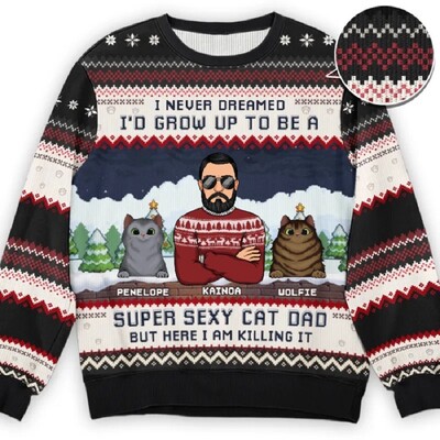 Νέο Ugly χριστουγεννιάτικο πουλόβερ Fun 3D printed πουλόβερ Μόδα Unisex μακρυμάνικο πουλόβερ με κουκούλα Φθινοπωρινό Αστείο Χριστουγεννιάτικο πάρτι