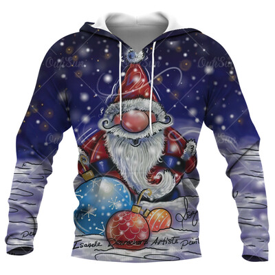 Santa Claus printed Ανδρικά φούτερ με αστεία χριστουγεννιάτικα μπλουζάκια με μοτίβο χιονάνθρωπος για άνδρες Φθινοπωρινή χειμερινή τάση μόδας X'mas ρούχα