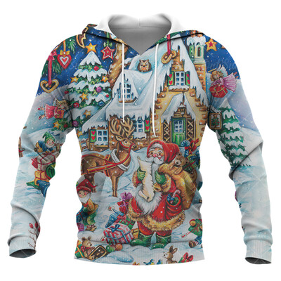 Santa Claus printed Ανδρικά φούτερ με αστεία χριστουγεννιάτικα μπλουζάκια με μοτίβο χιονάνθρωπος για άνδρες Φθινοπωρινή χειμερινή τάση μόδας X'mas ρούχα