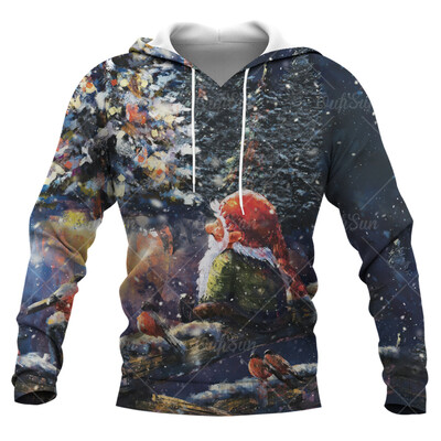 Santa Claus printed Ανδρικά φούτερ με αστεία χριστουγεννιάτικα μπλουζάκια με μοτίβο χιονάνθρωπος για άνδρες Φθινοπωρινή χειμερινή τάση μόδας X'mas ρούχα