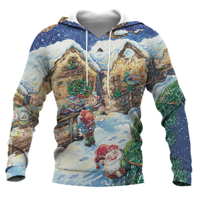 Santa Claus printed Ανδρικά φούτερ με αστεία χριστουγεννιάτικα μπλουζάκια με μοτίβο χιονάνθρωπος για άνδρες Φθινοπωρινή χειμερινή τάση μόδας X'mas ρούχα