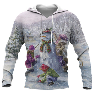 Santa Claus printed Ανδρικά φούτερ με αστεία χριστουγεννιάτικα μπλουζάκια με μοτίβο χιονάνθρωπος για άνδρες Φθινοπωρινή χειμερινή τάση μόδας X'mas ρούχα