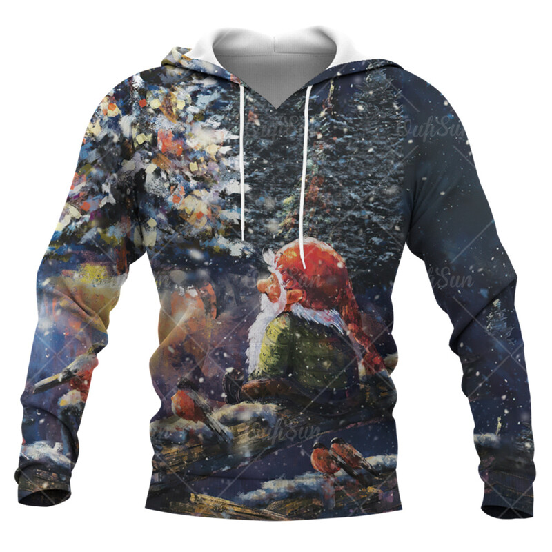 Santa Claus printed Ανδρικά φούτερ με αστεία χριστουγεννιάτικα μπλουζάκια με μοτίβο χιονάνθρωπος για άνδρες Φθινοπωρινή χειμερινή τάση μόδας X'mas ρούχα