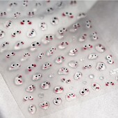 1 τμχ Ιαπωνικό αυτοκόλλητο 5D Cartoon Face Nail Art Kawaii Acrylic Funny Nail Decals Slider Nail Decorations DIY Αξεσουάρ για μανικιούρ