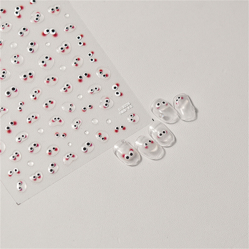 1 τμχ Ιαπωνικό αυτοκόλλητο 5D Cartoon Face Nail Art Kawaii Acrylic Funny Nail Decals Slider Nail Decorations DIY Αξεσουάρ για μανικιούρ