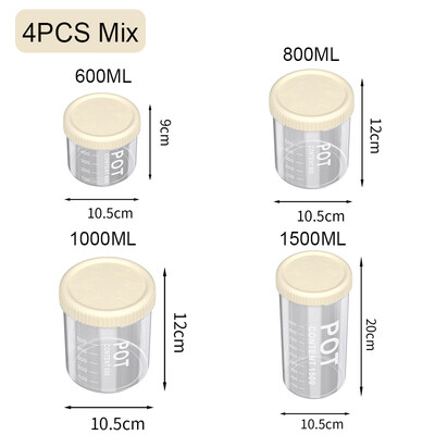 Δοχείο δημητριακών Διαφανές σφραγισμένο δοχείο δημητριακών, ανθεκτικό στην υγρασία Βάζο αποθήκευσης σνακ, στοιβαζόμενο κουτί βαρελιού με κόκκους ρυζιού κουζίνας