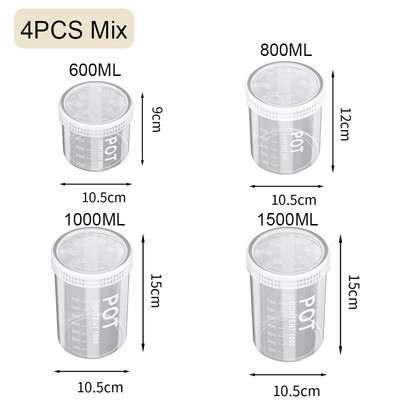 Δοχείο δημητριακών Διαφανές σφραγισμένο δοχείο δημητριακών, ανθεκτικό στην υγρασία Βάζο αποθήκευσης σνακ, στοιβαζόμενο κουτί βαρελιού με κόκκους ρυζιού κουζίνας