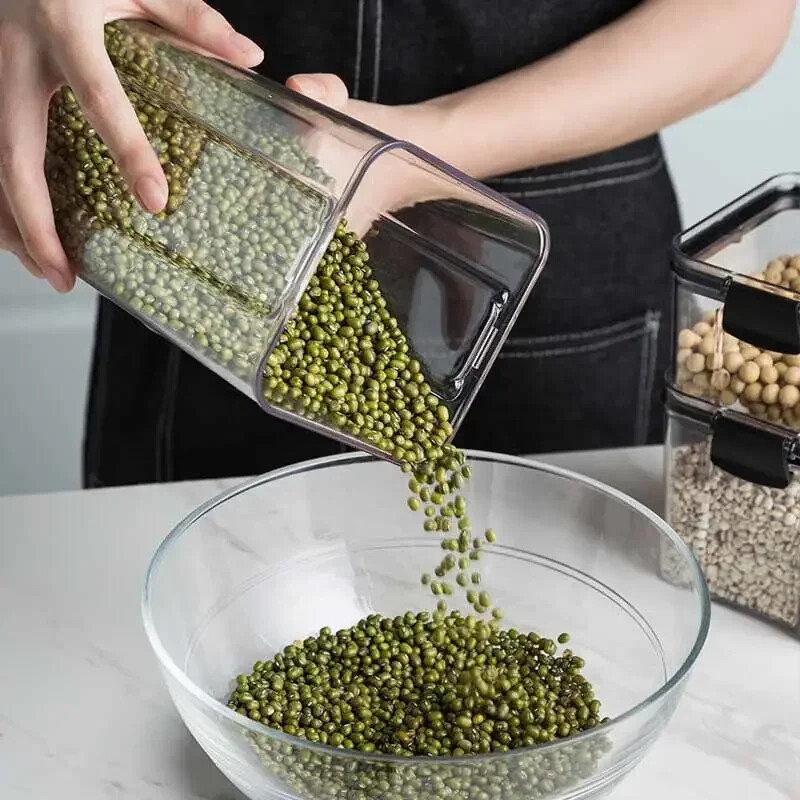 Kuhinjski organizatori za smočnicu Posude za pohranu Kuhinjski organizator za hladnjak Staklenke s poklopcem Plastične posude za pohranu Kutije za začine