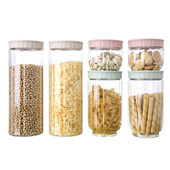 Δεξαμενή αποθήκευσης τροφίμων σιταριού Κουζίνα με καλυμμένη πλαστική σφραγισμένη δεξαμενή Δεξαμενή αποθήκευσης ολικής αλέσεως Οργανισμός αποθήκευσης κουζίνας Μπουκάλια Κουτιά